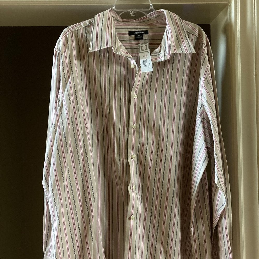 NWT Liz Claiborne Striped Dress Shirt XXL